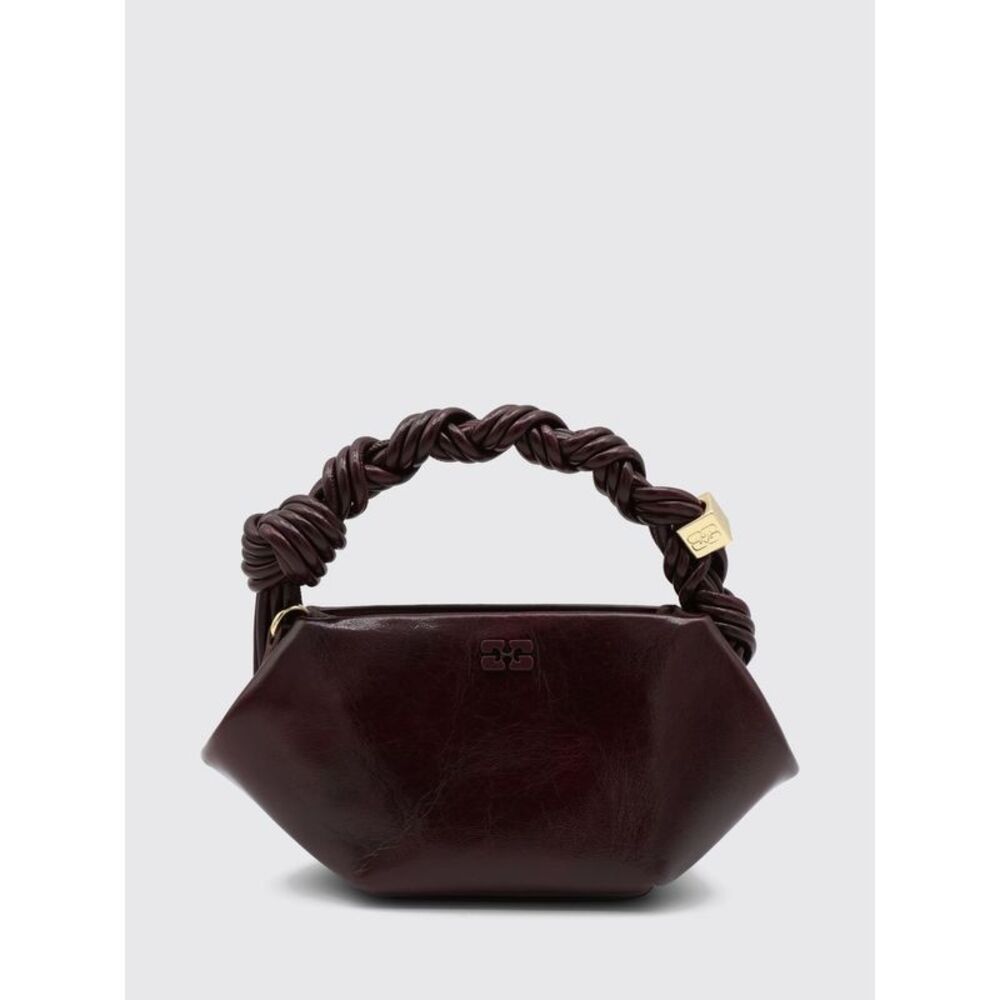 Ganni Women Ganni Bou Small Handbag With Braided Handle And Butterfly Logo